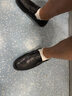 木林森（MULINSEN）男鞋商務(wù)休閑簡(jiǎn)約舒適套腳豆豆鞋男 黑色 42碼 8028 曬單實(shí)拍圖