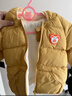 婧麒童裝嬰兒棉服連體衣寶寶衣服2025新款冬裝哈衣爬服萌趣外套棉襖 黃色 90 cm 曬單實(shí)拍圖