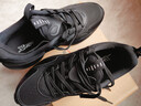 特步男子跑步鞋運動(dòng)鞋輕便減震防潑水革面跑鞋黑色 曬單實(shí)拍圖