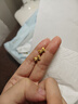 賽菲爾生日禮物黃金耳釘女足金甜美蝴蝶結耳飾 直針款 約1.68克 曬單實(shí)拍圖