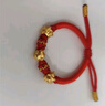 中國黃金（CHINA GOLD）嬰兒吉祥三寶老虎足金手繩寶寶金飾老虎紅繩手鏈六一兒童節禮物 吉祥三寶虎手鏈【A款】 曬單實(shí)拍圖