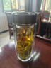 希諾抗菌玻璃杯雙層辦公水杯男高檔泡茶杯子X(jué)N-1917A中閃銀灰 280mL 曬單實(shí)拍圖