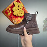 Jeep吉普高幫馬丁靴男秋季新款英倫風(fēng)復(fù)古休閑工裝靴戶外防滑男士皮靴 卡其 【標準運動鞋碼】 41 曬單實拍圖