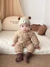 G.DUCKKIDS嬰兒衣服冬裝保暖寶寶夾加棉連體衣秋冬季嬰幼兒滿(mǎn)月外出棉服 咖灰色 80cm 80 曬單實(shí)拍圖