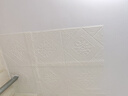 天花板專(zhuān)用貼紙3d立體自粘墻貼房頂遮丑吊頂屋頂防水壁紙裝飾墻紙 菠蘿格EVA壁紙  白（10片裝） 70cm*70cm 曬單實(shí)拍圖