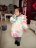 G.DUCKKIDS小黃鴨女童三防羽絨服中長(cháng)款兒童冬裝新款韓版加厚洋氣白鴨絨外套 粉色公主 130 建議身高120--130 曬單實(shí)拍圖