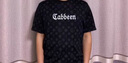 卡賓（CABBEEN）【純棉】卡賓新疆長(cháng)絨棉短袖T恤男夏季老花潮牌圓領(lǐng)上衣潮流時(shí)尚 漆黑色11 L /175/50 曬單實(shí)拍圖