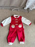 G.DUCKKIDS周歲女寶禮服秋季套裝紅色上衣褲子嬰兒服新中式寶寶衣服春秋唐裝 紅色套裝 80 cm身高71-78公分 曬單實(shí)拍圖