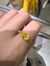 六福珠寶新年禮物 黃金戒指馬蹄扣足金軟鏈條戒指 計價(jià) 11號-約3.18克 曬單實(shí)拍圖