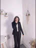 五沃加絨西裝套裝男女同款秋冬酒店前臺經(jīng)理大學(xué)生面試正裝銷(xiāo)售工作服 女黑色西裝+西褲 XL 曬單實(shí)拍圖
