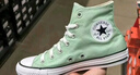 匡威（Converse）官方 All Star男女運(yùn)動(dòng)高幫帆布鞋豆沙綠綠色A06563C A06563C 38 曬單實(shí)拍圖