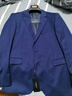 雅戈爾（YOUNGOR）套西上衣男630F款二粒單排扣修身版商務(wù)西服純綿羊毛舒適易打理 深藍 L 175/96A 曬單實(shí)拍圖