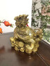明恩黃銅龍龜風(fēng)水擺件聚寶八卦龍龜龍頭龜銅金錢(qián)龜辦公室家用客廳 聚寶盆龍龜 高約10cm（底座+五帝錢(qián)） 曬單實(shí)拍圖