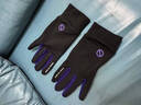 輕功（QINKUNG）【新品】輕功輕薄跑步手套2.0秋冬戶(hù)外運動(dòng)絨感保暖防寒觸屏手套 黑拼紫色 M 曬單實(shí)拍圖