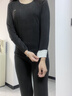 貓人保暖內衣女士無(wú)痕秋衣秋褲套裝加絨加厚冬季美膚羊毛防寒發(fā)熱 【發(fā)熱御寒】淺粉 L 【體重約：95-115斤】 曬單實(shí)拍圖