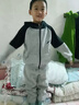 G.DUCKKIDS兒童休閑套裝男童春秋款新款中大童開(kāi)衫衛衣外套連帽運動(dòng)褲兩件套 拼色開(kāi)衫08灰套裝 110 建議身高1-1.05米 曬單實(shí)拍圖