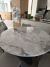 顧家家居（KUKA）大理石餐桌椅組合家用PT7119T 1.35M圓桌+可頌灰椅*6+手動(dòng)轉盤(pán)    曬單實(shí)拍圖