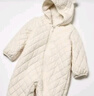 優(yōu)衣庫(kù)【加購(gòu)】嬰幼兒PUFFTECH空氣棉服可機(jī)洗爬爬服連體衣478818 01 乳白色 70cm 曬單實(shí)拍圖