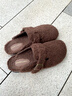 ZHR勃肯拖鞋女冬季百搭毛毛拖女軟底平底外穿包頭半拖 JQ19B棕色37 曬單實(shí)拍圖