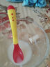 嬰兒感溫勺子寶寶硅膠軟勺新生兒喂水小勺兒童餐具學(xué)吃飯輔食勺子 兒童感溫勺【藍色+粉色＋黃色】 曬單實(shí)拍圖