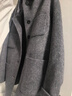 初語(yǔ)羊毛雙面毛呢大衣女2025秋季新款復古智性拼接皮領(lǐng)寬松外套 麻灰色 L 曬單實(shí)拍圖