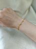 中國黃金（CHINA GOLD）K金手鏈女士貓眼滿天星金珠手鏈七夕情人節(jié)送老婆送媽媽生日禮物 18K黃金/滿天星手鏈 曬單實(shí)拍圖