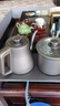 開(kāi)品全自動(dòng)雙壺上水電熱水壺茶臺燒水壺恒溫保溫燒水煮茶一體機嵌入式茶桌一體機茶具電茶爐 1L 雙壺上水 20X37CM 燒水煮杯 桶水款 曬單實(shí)拍圖