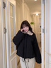 森馬（Semir）羽絨服女插肩袖可脫卸毛領(lǐng)2025新款冬季oversize花苞外套復古 黑色調（灰鴨絨）00399（特寬松介意可拍小一碼） M 曬單實(shí)拍圖