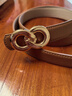 紅谷皮帶女士腰帶牛皮褲帶女式腰帶細腰帶潮流皮帶 生日禮物送女友 曬單實(shí)拍圖