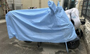 仟居佳 電動(dòng)車防雨罩車罩全罩套電瓶車擋雪遮雨踏板摩托車防曬防水車罩 -淡藍(lán)色-M碼+收納袋 曬單實(shí)拍圖
