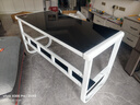 玥可得【送貨上門(mén)】鋼化玻璃電腦桌臺式家用書(shū)房書(shū)桌學(xué)習寫(xiě)字桌子 黑鋼化玻璃+白架【贈送主機托】 140*60*75 曬單實(shí)拍圖