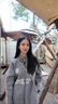 趣米樂韓版潮流毛衣開衫外套女裝春秋季新款慵懶風(fēng)寬松休閑針織衫上衣服 灰色 均碼 【建議80斤到150斤】 曬單實拍圖
