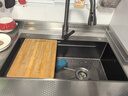 榮事達（Royalstar）水槽大單槽廚房手工304不銹鋼多功能壓紋洗菜盆一體盆臺下盆E5 曬單實(shí)拍圖