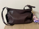 裘真植鞣羊皮逍遙hobo包單肩斜挎包休閑復古大容量通勤包女 咖啡色-大號(偏深)羊皮 預售6天 曬單實(shí)拍圖