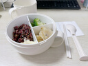 安雅飯盒蒸碗微波爐加熱保溫上班族小學(xué)生專(zhuān)用分格泡面便攜食品級PP5 【買(mǎi)2贈1】白色便當盒三件套 曬單實(shí)拍圖