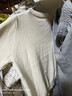 LOVER RUCCI法國純棉線(xiàn)針織衫女長(cháng)袖寬松加厚內搭打底衫2025新款秋冬的毛衣 米杏色 L 125-140斤 曬單實(shí)拍圖