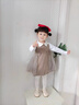 G.DUCKKIDS女童秋裝套裝秋季韓版洋氣時(shí)髦女寶寶長(zhǎng)袖裙子兩件套兒童春秋衣服 咖啡色 90 cm 曬單實(shí)拍圖
