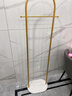 皇冠達衣架落地立式臥室掛衣架衣帽架簡(jiǎn)易衣架衣服架室內置物收納架子 【長(cháng)65cm】金色支架+白色大理石 曬單實(shí)拍圖