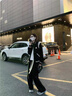 美式復古飛行員棒球服外套女生春季2025新款甜美V領夾克顯瘦上衣 黑色 S 曬單實拍圖