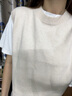 2025春秋女式針織馬甲背心韓版寬松圓領(lǐng)純色坎肩無(wú)袖毛衣外套 米白色 L 【115-140】 曬單實(shí)拍圖