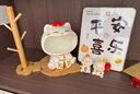 杞樂招財(cái)貓喬遷之喜搬家禮物客廳玄關(guān)裝飾放鑰匙置物架新居擺件工藝品 鈴鐺貓+置物架+相框+小擺件 曬單實(shí)拍圖