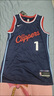 NBA VIBE刺繡 哈登快船球衣25賽季快船1號籃球服美式速干透氣大碼無(wú)袖球服 25款快船1深藍 S 歐美具體可以參考尺碼表（發(fā)S） 曬單實(shí)拍圖