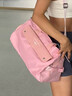 KMV運動(dòng)健身包女包小干濕分離斜跨短途旅行袋游泳收納訓練 灰粉色 18L健身版中號 曬單實(shí)拍圖