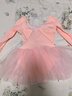 艾舞戈兒童舞蹈服春秋練功服北舞英皇考級芭蕾舞紗裙長(cháng)袖芭蕾粉 120碼 曬單實(shí)拍圖