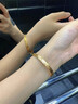 牧迪5G黃金碎冰冰手鐲女999足金爆閃碎碎冰手環(huán)實(shí)心真純金包銀手鐲子 約20克碎碎冰手鐲/1.81克金 52圈口-卡6寬度 曬單實(shí)拍圖