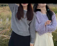 納琳雅Nalinya連衣裙女2025秋裝新款大碼胖mm紫色流蘇毛衣半身裙兩件套 兩件套裝 L (建議100-120斤) 曬單實拍圖