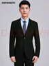 海派浩宇西裝男商務(wù)正裝修身西服職業(yè)裝伴郎服新郎禮服單西男裝單件外套 黑色兩?？蹎紊弦?175A 【推薦55-65kg】 曬單實(shí)拍圖