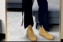 添柏嵐（Timberland）官方踢不爛女鞋經(jīng)典大黃靴戶(hù)外防潑水防污皮革高幫馬丁靴 8168R/小麥色 38 推薦小半碼 內長(cháng)240mm 曬單實(shí)拍圖