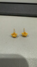 周大福鏤空爆閃方糖星星足金黃金耳飾耳釘(工費260)約1.75g EOF1673 曬單實(shí)拍圖
