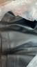 朗姿復古高腰直筒氣質(zhì)修身顯瘦皮裙中長(cháng)款通勤休閑半身裙冬季新款 黑色2 XL 曬單實(shí)拍圖
